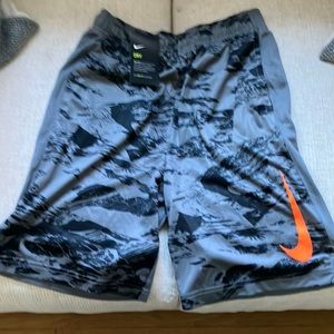 Nike gray camo dri-fit shorts boys
